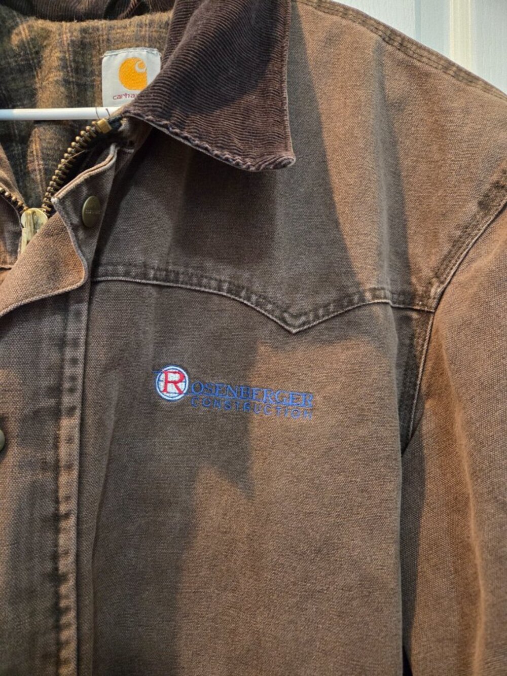 Vintage Carhartt Brown Duck Canvas Plaid Flannel Lined Coat Jacket XL-2XL - Picture 5 of 11